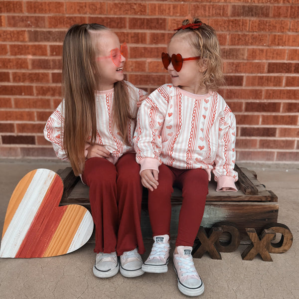 Laced with Love Crewneck Sweatshirt for babies - cozy and stylish infant apparel.