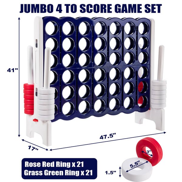 Jumbo 4 in a Row 4-to-Score Giant Game Set - Weather-Resistant