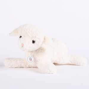 LULU | White Plush Lamb (30cm) - Made in France