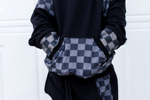 Charcoal Checkers - Hoodie