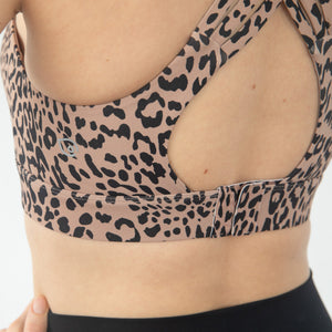 Chloe 4 Running Nursing & Pumping Sports Bra (Brown Leopard)