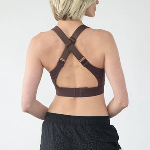 Venice High Impact Full Coverage Nursing Sports Bra (Dark Chocolate)