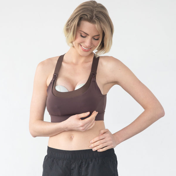 Venice High Impact Full Coverage Nursing Sports Bra (Dark Chocolate)