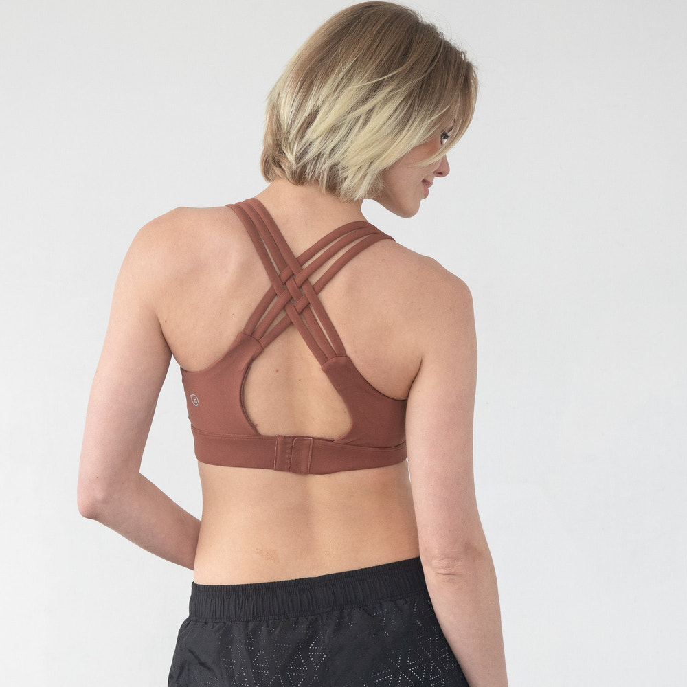 Chloe 3 Running Nursing Sports Bra (Rust)