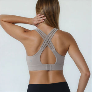 Chloe 4 Running Nursing & Pumping Sports Bra (Ribbed Chai)