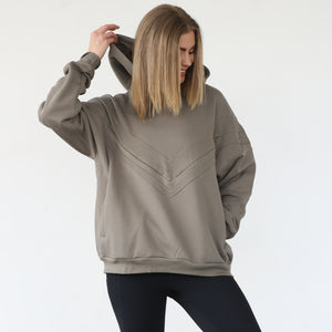 Isabella Ultra Soft Oversized Nursing & Pregnancy Hoodie (Wood Ash)