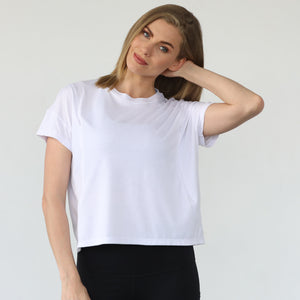 Abigail Short Sleeve Nursing T-Shirt (Blanc)