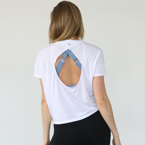 Abigail Short Sleeve Nursing T-Shirt (Blanc)