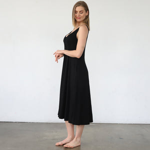 Audrey Softest Rib Nursing & Pregnancy Tank Dress (Noir)