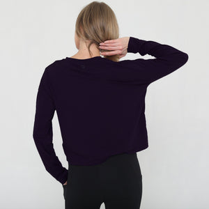 Abigail Long Sleeve Nursing Pullover (Noir)