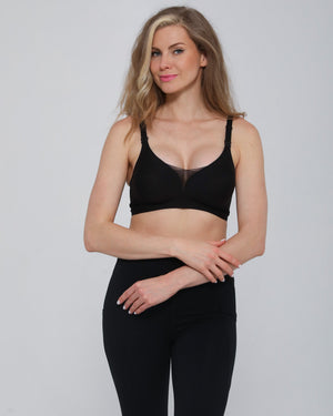 Ella - Mesh Second Skin Nursing Bra (Noir)