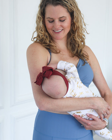 Chloe 4 Running Nursing & Pumping Sports Bra (Ribbed Lint Stone)