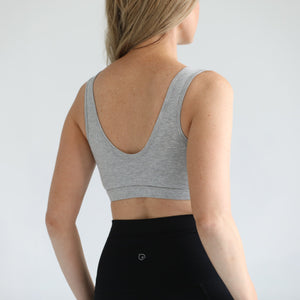 Luna Handsfree Pumping & Nursing Sleep Bralette (Heather Gray)