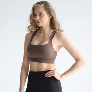 Chloe 4 Running Nursing & Pumping Sports Bra (Espresso)