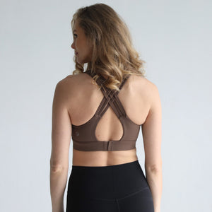 Chloe 4 Running Nursing & Pumping Sports Bra (Espresso)