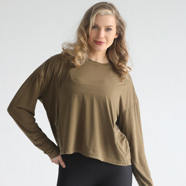 Abigail Long Sleeve Nursing Pullover (Sage Grove)