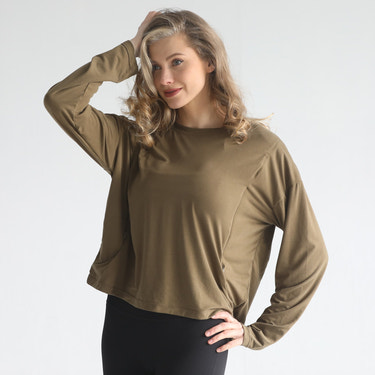 Abigail Long Sleeve Nursing Pullover (Sage Grove)