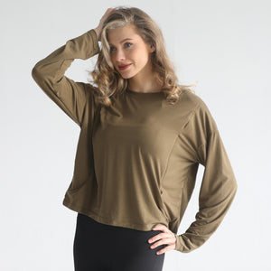 Abigail Long Sleeve Nursing Pullover (Sage Grove)