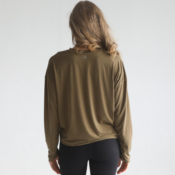 Abigail Long Sleeve Nursing Pullover (Sage Grove)
