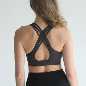 Chloe 4 Running Nursing & Pumping Sports Bra (Steel Slate)