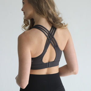 Chloe 4 Running Nursing & Pumping Sports Bra (Steel Slate)