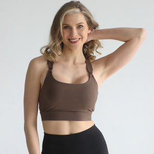 Venice 3 Ultimate Support Full Coverage Nursing & Pumping Sports Bra (Espresso)