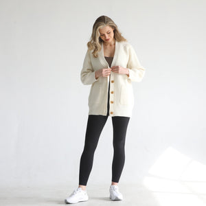 Merino Wool Pocket Oversized Cardigan