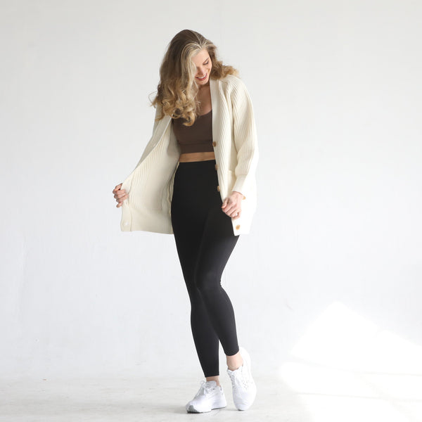 Merino Wool Pocket Oversized Cardigan