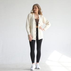 Merino Wool Pocket Oversized Cardigan