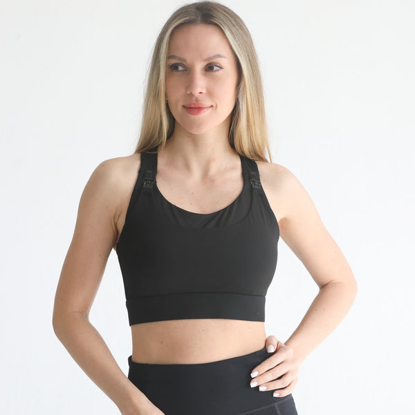 Venice High Impact Full Coverage Nursing Sports Bra (Noir)