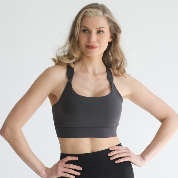 Venice 3 Ultimate Support Full Coverage Nursing & Pumping Sports Bra (Steel Slate)
