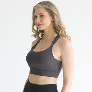 Venice 3 Ultimate Support Full Coverage Nursing & Pumping Sports Bra (Steel Slate)