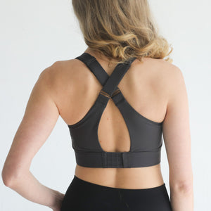 Venice 3 Ultimate Support Full Coverage Nursing & Pumping Sports Bra (Steel Slate)