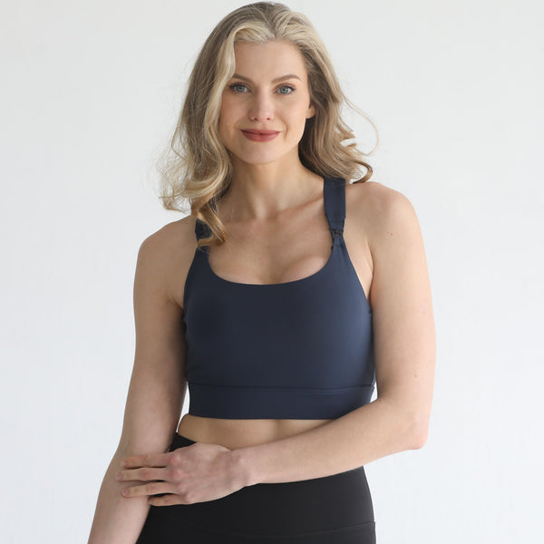 Venice 3 Ultimate Support Full Coverage Nursing & Pumping Sports Bra (Navy)