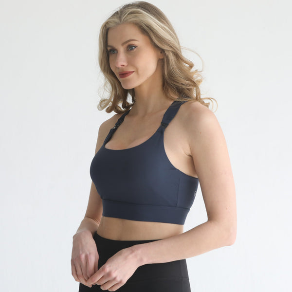 Venice 3 Ultimate Support Full Coverage Nursing & Pumping Sports Bra (Navy)