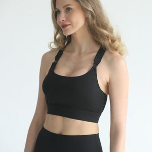 Venice 3 Ultimate Support Full Coverage Nursing & Pumping Sports Bra (Noir)