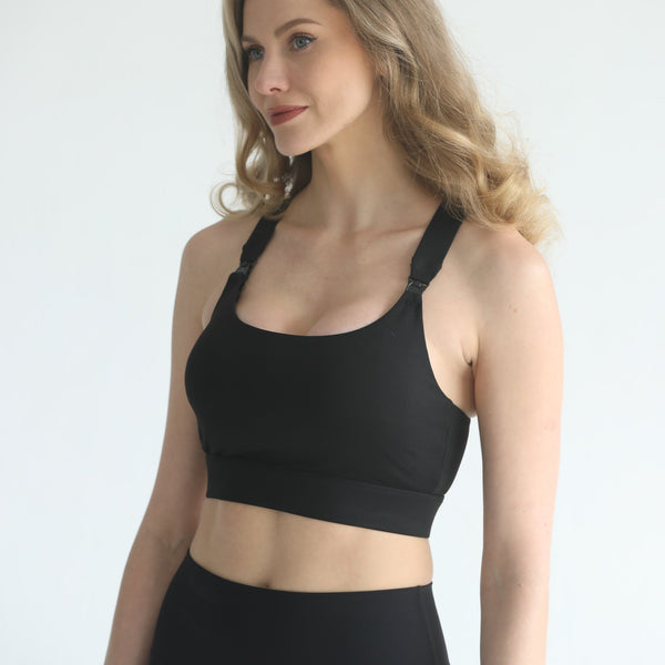 Venice 3 Ultimate Support Full Coverage Nursing & Pumping Sports Bra (Noir)