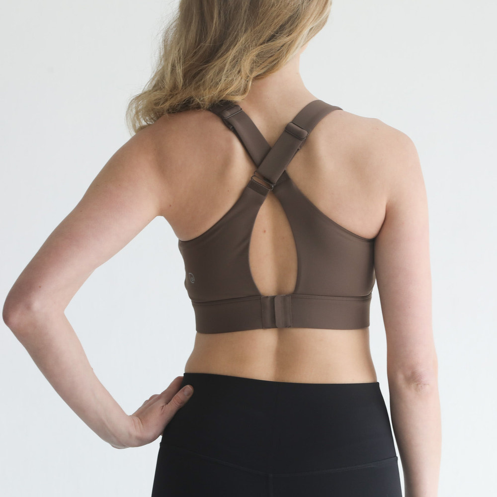 Venice High Impact Full Coverage Nursing Sports Bra (Espresso)