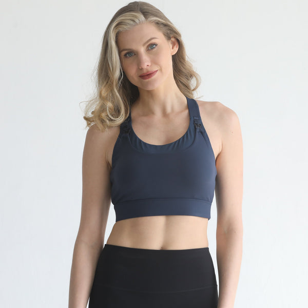 Venice High Impact Full Coverage Nursing Sports Bra (Navy)