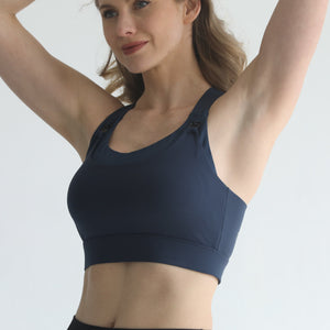 Venice High Impact Full Coverage Nursing Sports Bra (Navy)