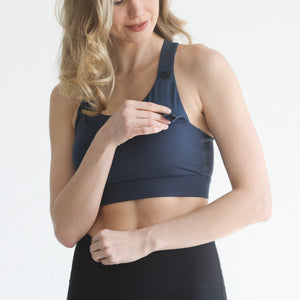 Venice High Impact Full Coverage Nursing Sports Bra (Navy)