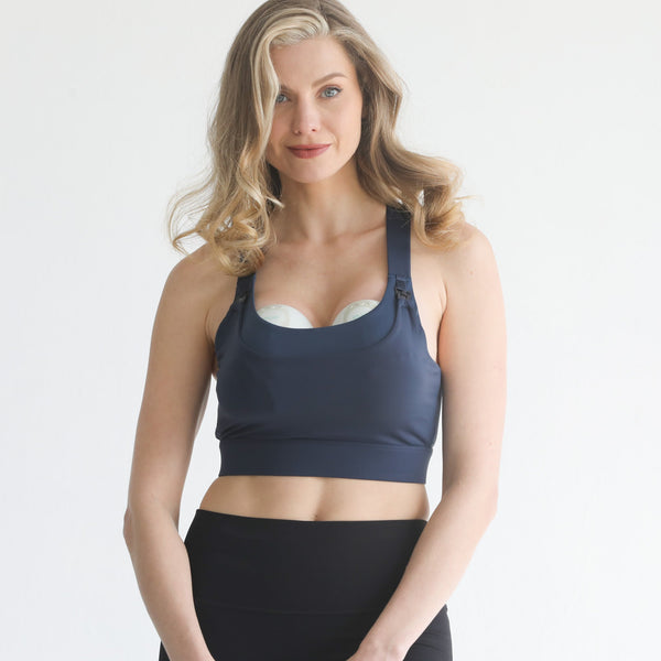 Venice High Impact Full Coverage Nursing Sports Bra (Navy)