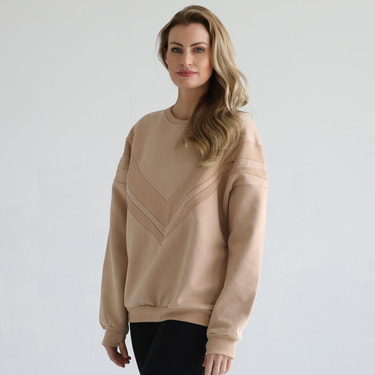 Isabella Oversized Nursing & Pregnancy Sweatshirt (Oatmeal)