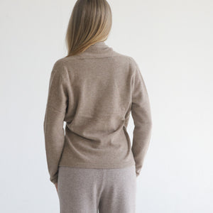 Cashmere Wrap Sweater (Camel)