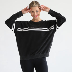 Celine Slouchy Nursing Pullover (Faded Black)