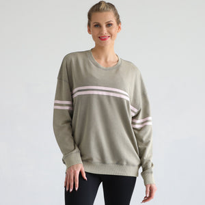 Celine Slouchy Nursing Pullover (Olive Grove)