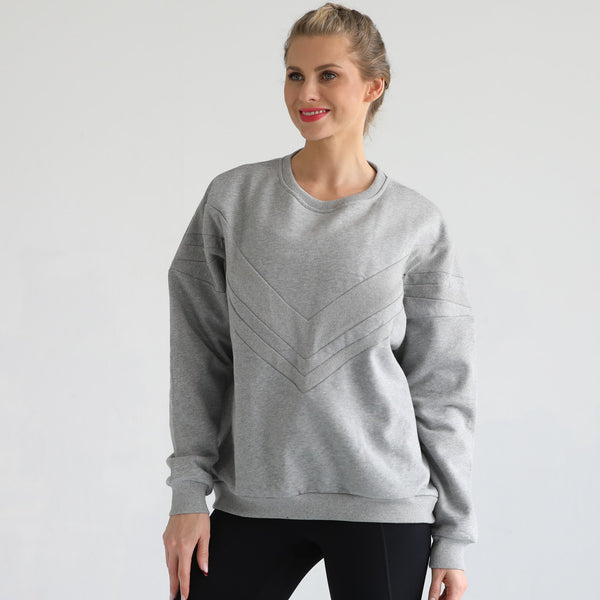 Isabella Oversized Nursing & Pregnancy Sweatshirt (Heather Gray)