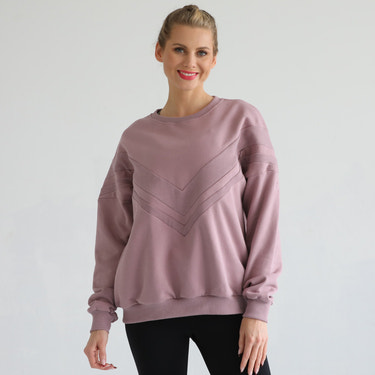 Isabella Oversized Nursing & Pregnancy Sweatshirt (Lavender Smoke)