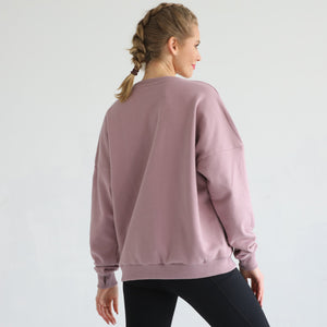 Isabella Oversized Nursing & Pregnancy Sweatshirt (Lavender Smoke)