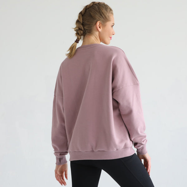 Isabella Oversized Nursing & Pregnancy Sweatshirt (Lavender Smoke)